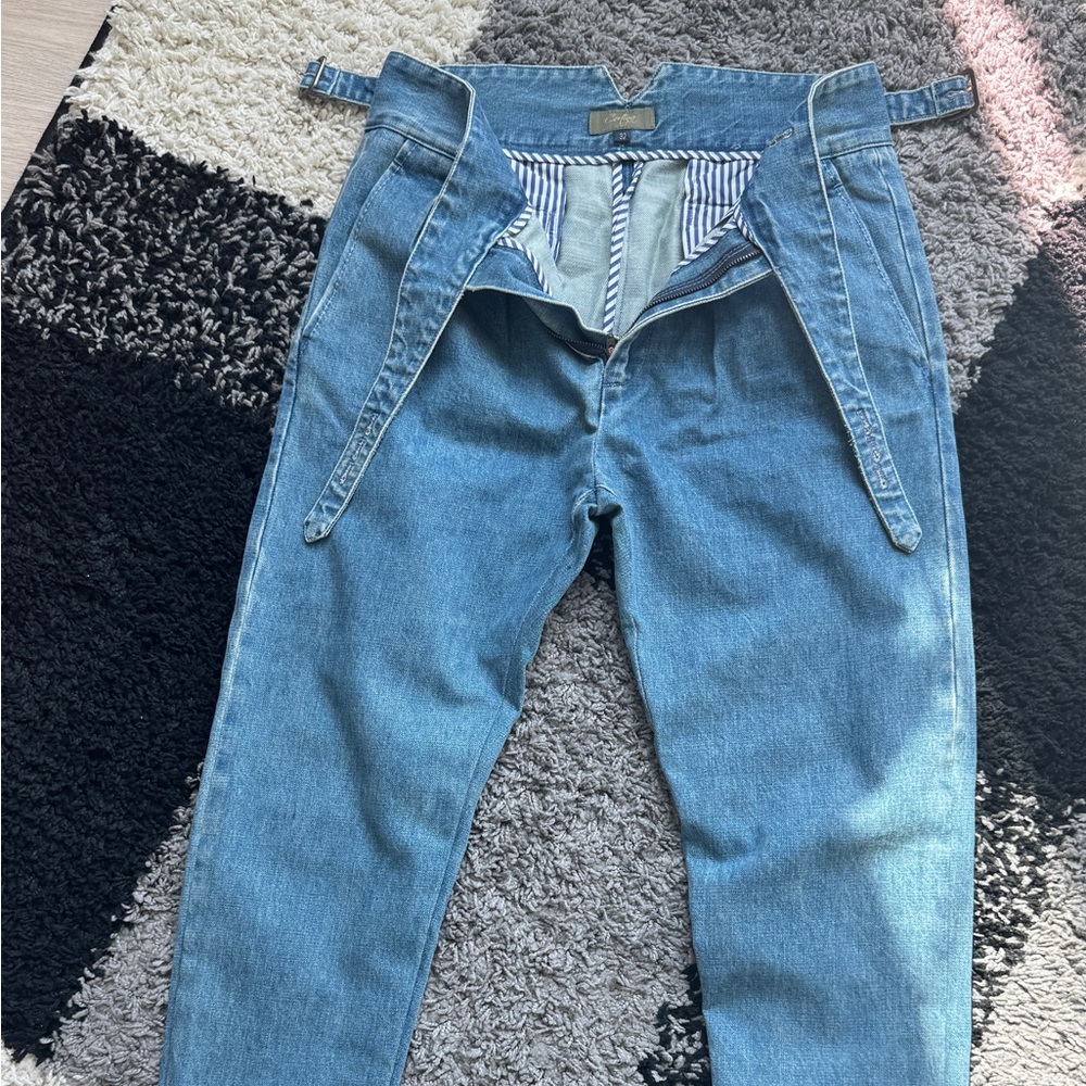 High waisted, Ghurka waistband denim jeans